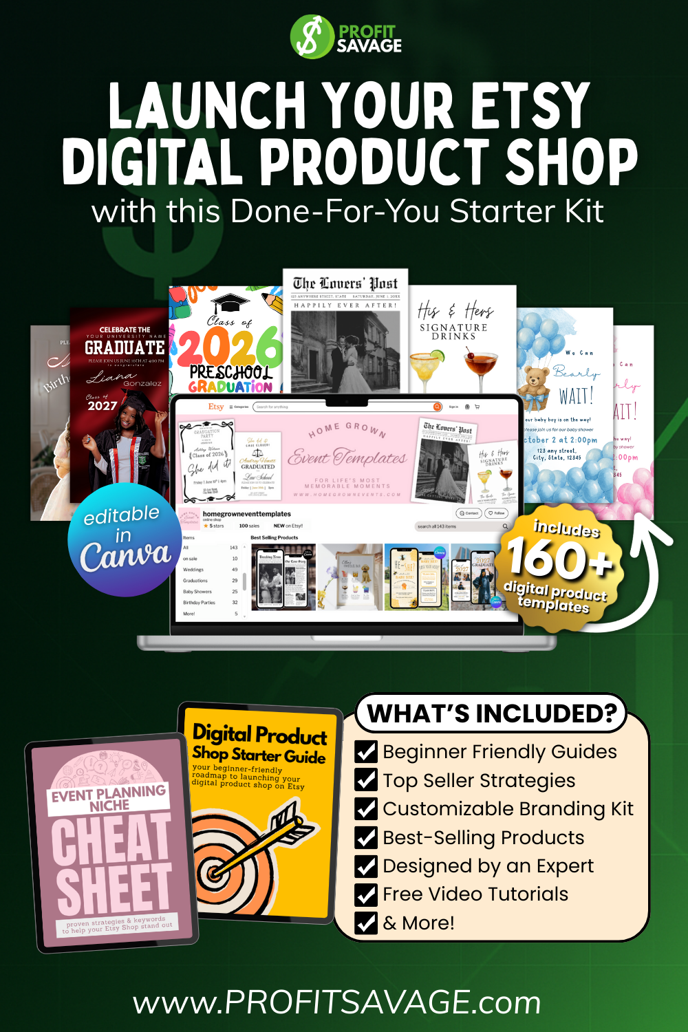 etsy digital product shop starter kit | event planner niche etsy digital product shop starter kit | event planner niche